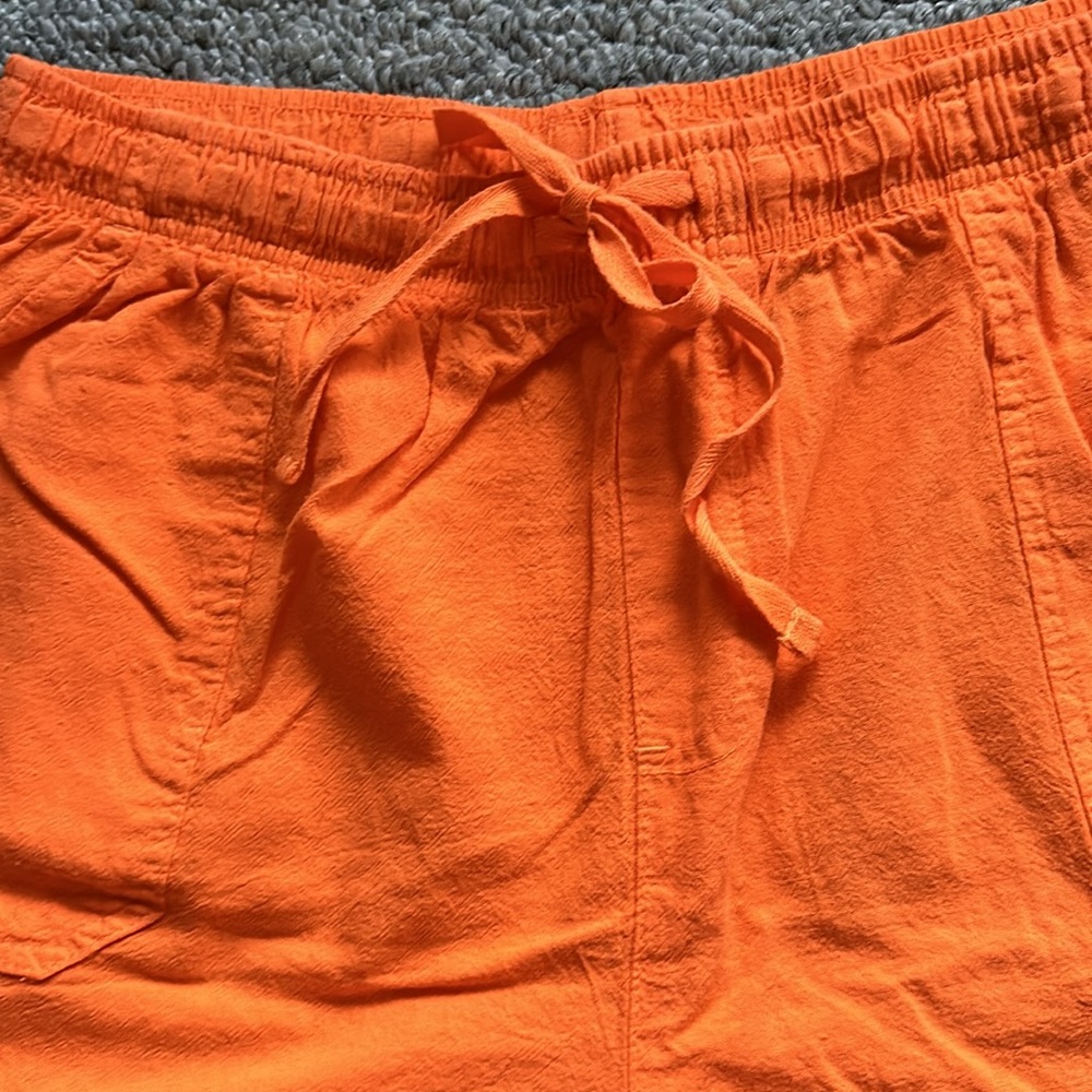 Like New Comfortable Drawstring Orange Shorts - image 2